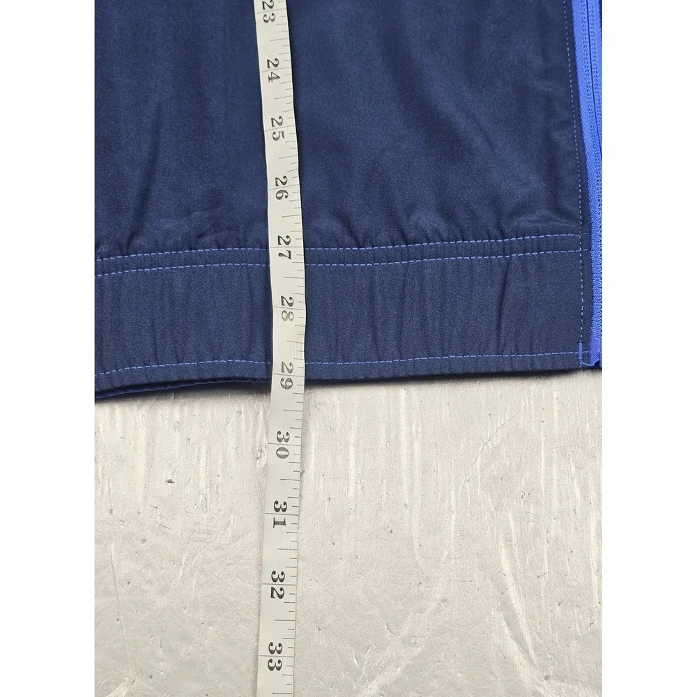 Reebok Jacket Mens XL Blue Colorblock Hooded Full Zip Training Woven Athletic‎